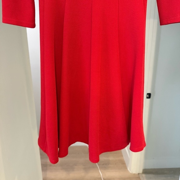 Anthro Sunday in Brooklyn Crosstown Dress 3/4" Sleeve Red Mini Dress M Classic - Picture 9 of 16
